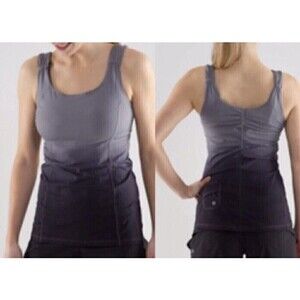 Lululemon 6 Spirit Tank Ombre Dip Dye Ruched RARE Top Athletic